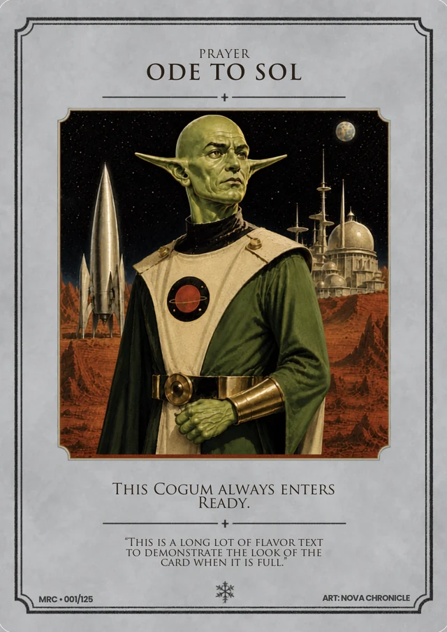 Card face — sample